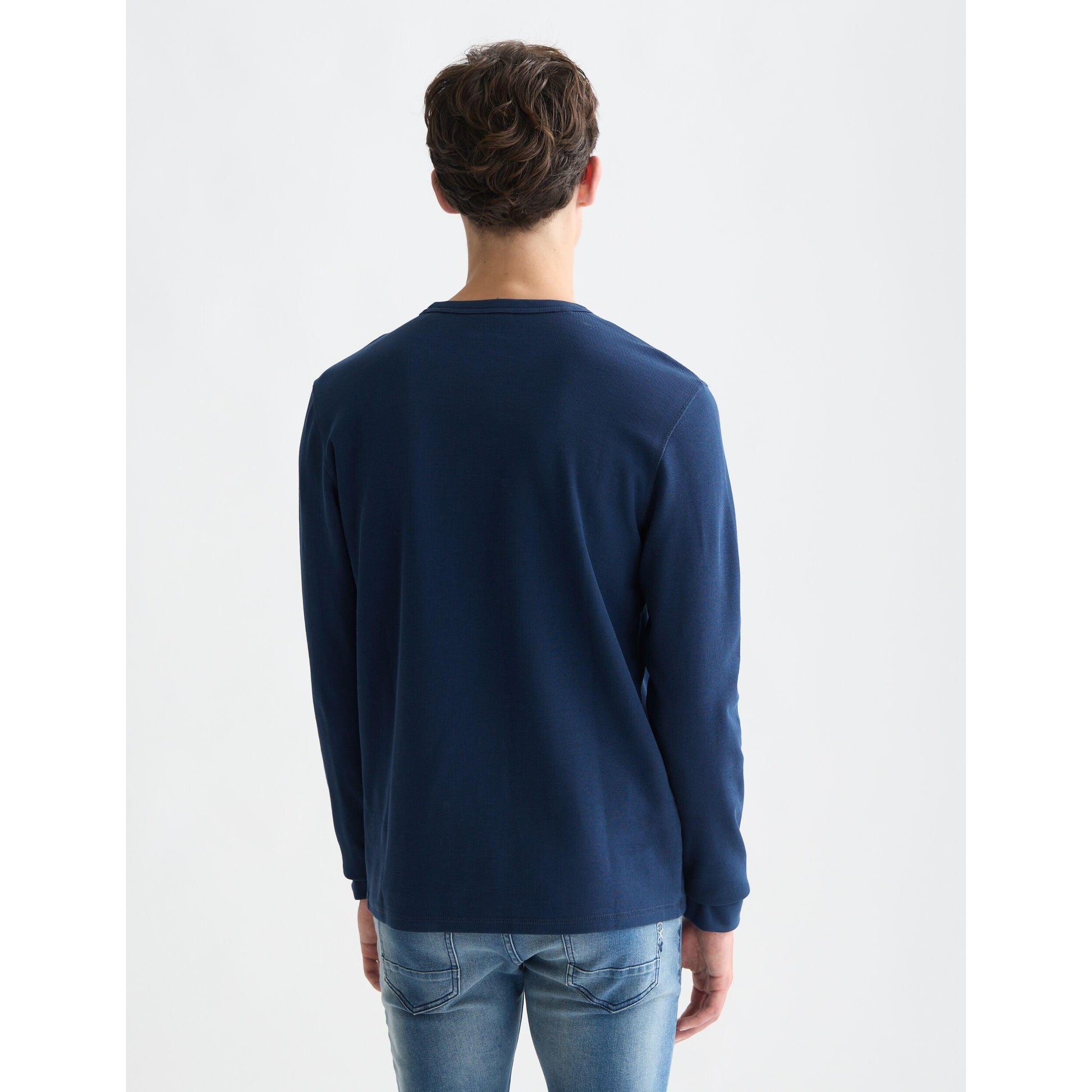WAFFLE KNIT REGULAR FIT LONG SLEEVE-MENS SWEATERS & KNITS-SCOTCH & SODA-JB Evans Fashions & Footwear