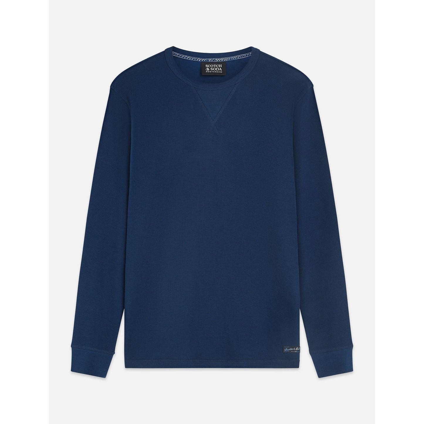 WAFFLE KNIT REGULAR FIT LONG SLEEVE-MENS SWEATERS & KNITS-SCOTCH & SODA-JB Evans Fashions & Footwear