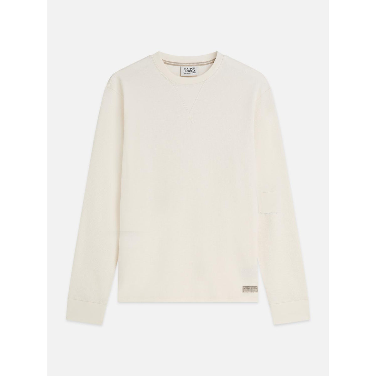 WAFFLE REGULAR-FIT LONG SLEEVE T-SHIRT-MENS SWEATERS & KNITS-SCOTCH & SODA-JB Evans Fashions & Footwear