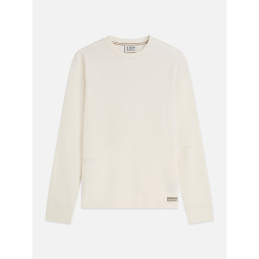 WAFFLE REGULAR-FIT LONG SLEEVE T-SHIRT-MENS SWEATERS & KNITS-SCOTCH & SODA-JB Evans Fashions & Footwear