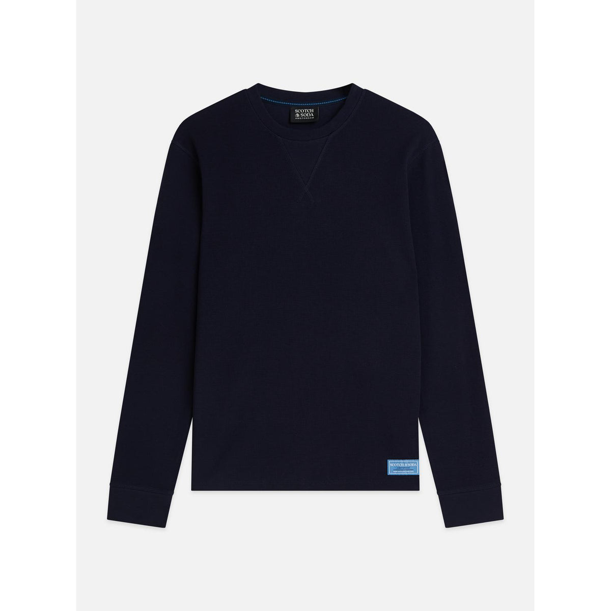 WAFFLE REGULAR-FIT LONG SLEEVED T-SHIRT-MENS SWEATERS & KNITS-SCOTCH & SODA-JB Evans Fashions & Footwear