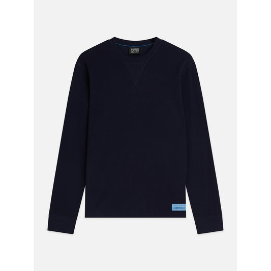 WAFFLE REGULAR-FIT LONG SLEEVED T-SHIRT-MENS SWEATERS & KNITS-SCOTCH & SODA-JB Evans Fashions & Footwear
