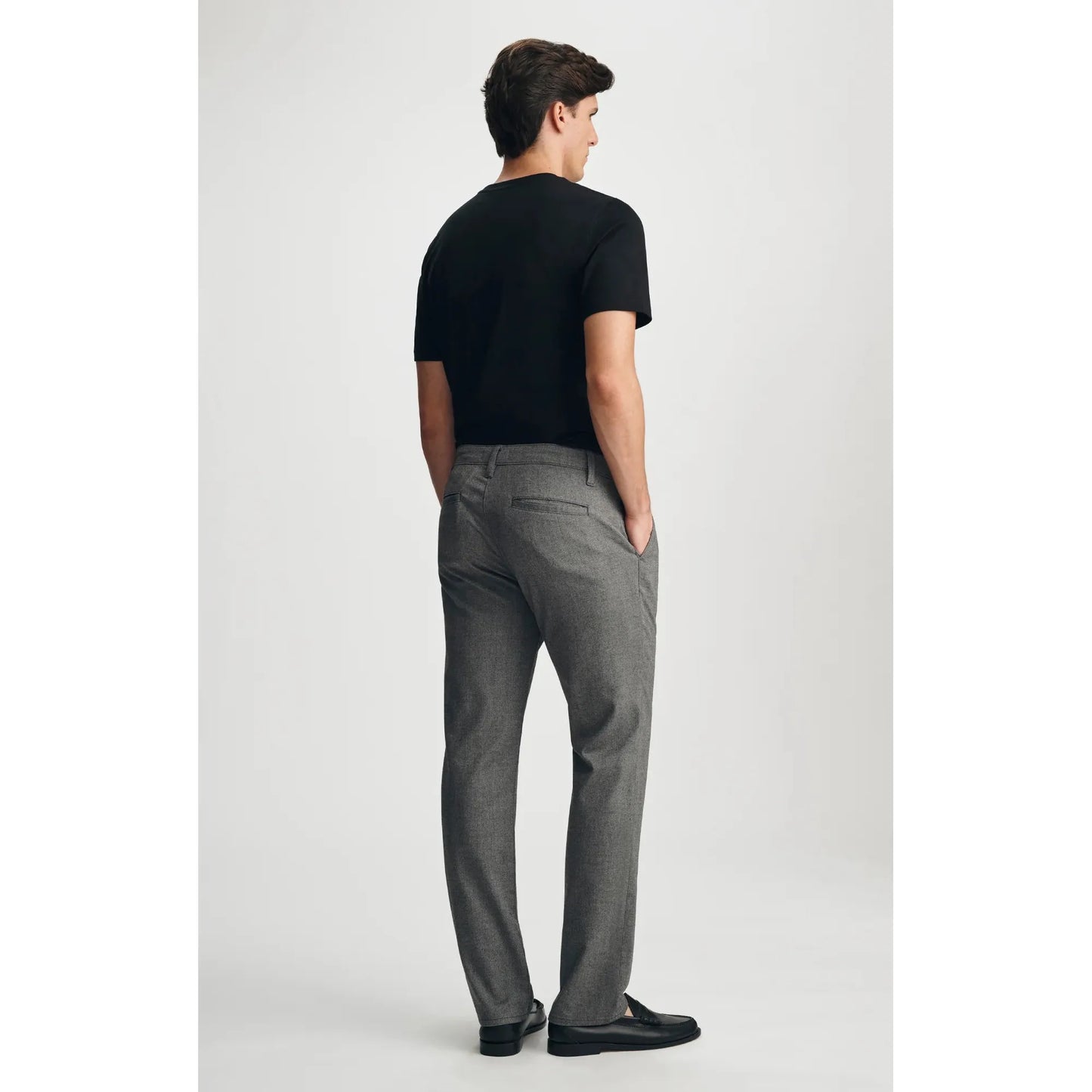 WILL PLEATED HERRINGBONE CHINO-MENS PANTS-MAVI-JB Evans Fashions & Footwear