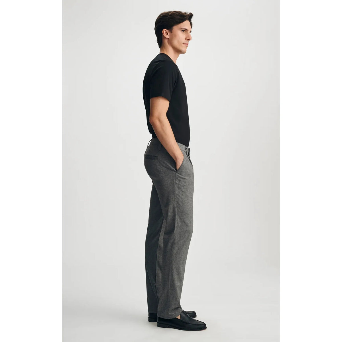 WILL PLEATED HERRINGBONE CHINO-MENS PANTS-MAVI-JB Evans Fashions & Footwear