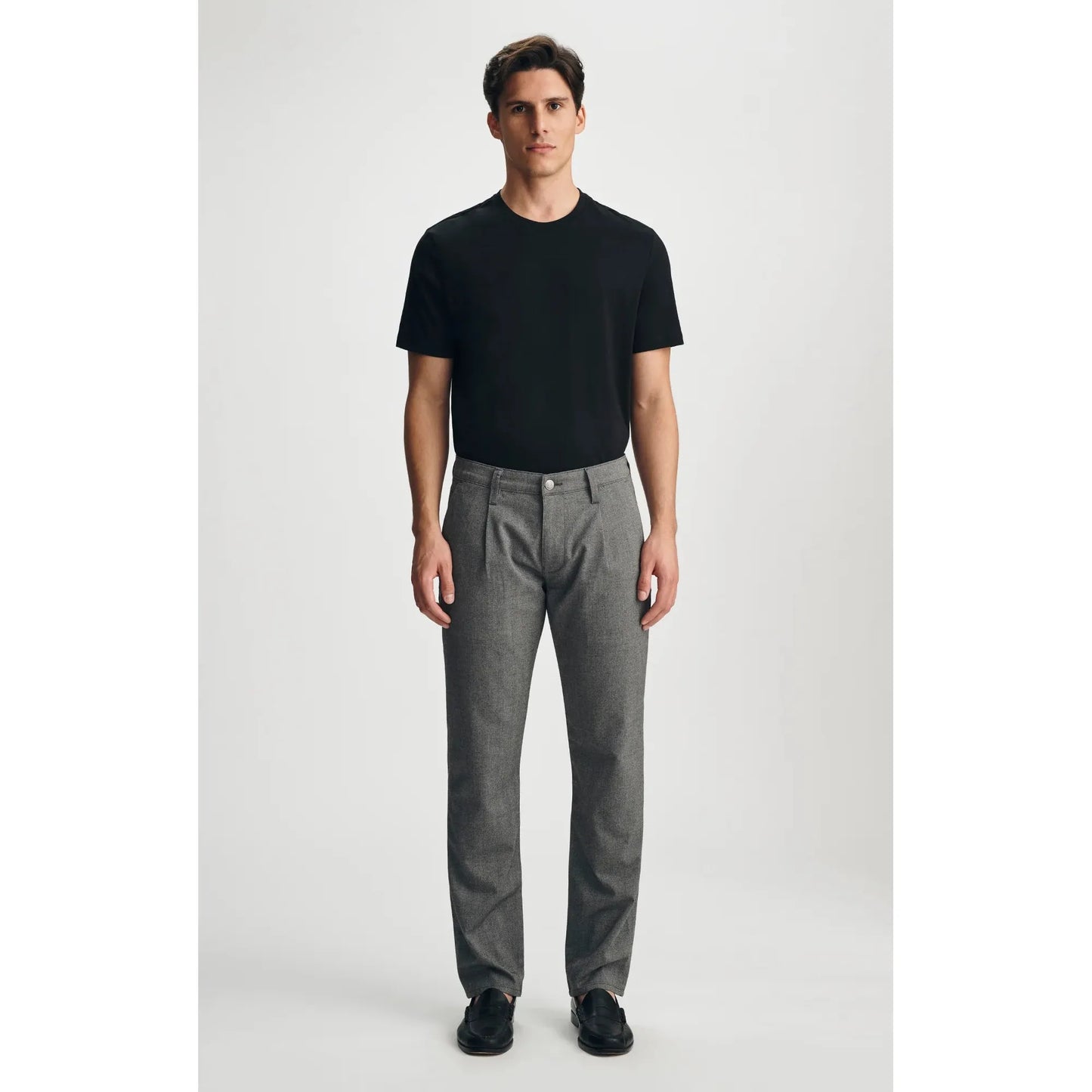 WILL PLEATED HERRINGBONE CHINO-MENS PANTS-MAVI-JB Evans Fashions & Footwear