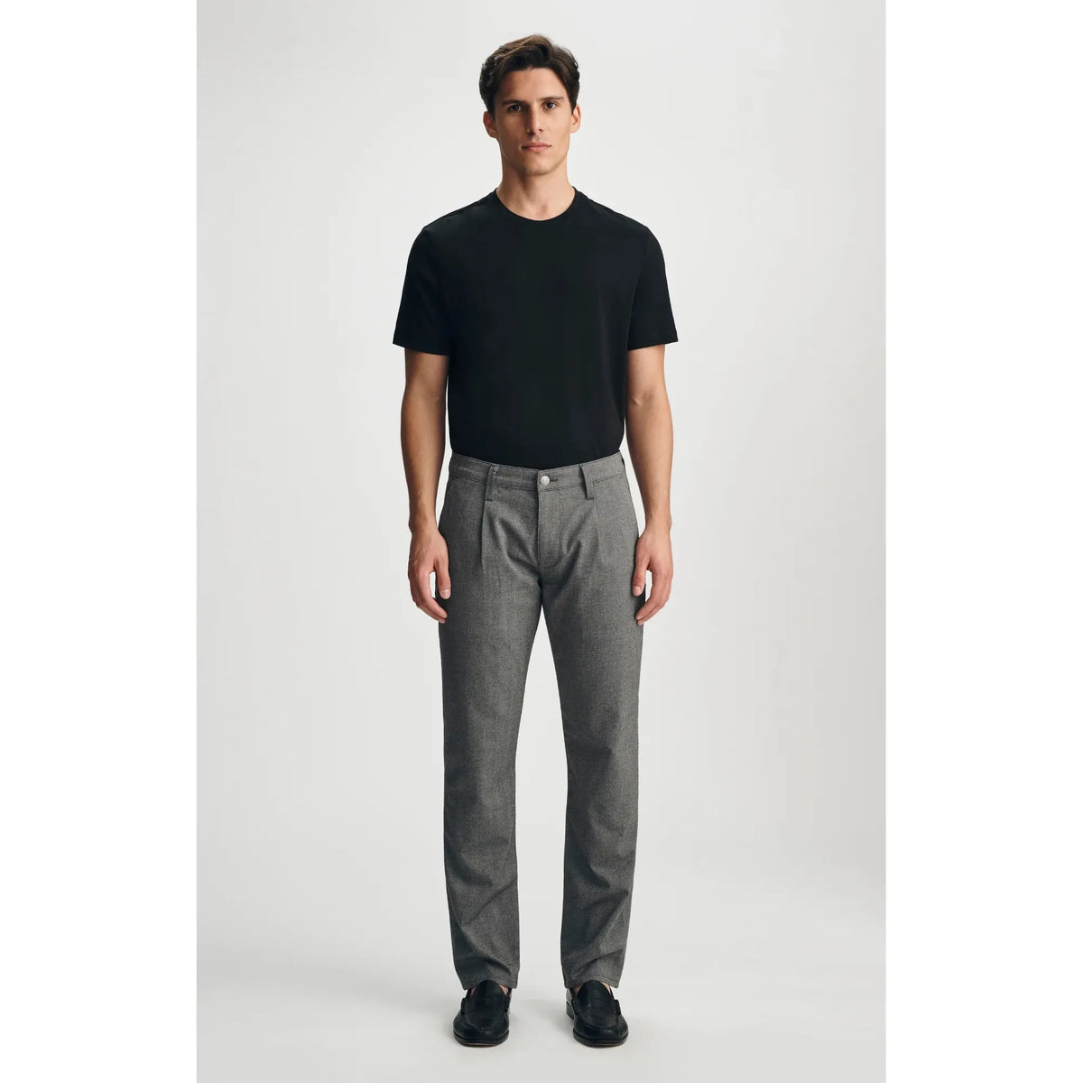 WILL PLEATED HERRINGBONE CHINO-MENS PANTS-MAVI-JB Evans Fashions & Footwear
