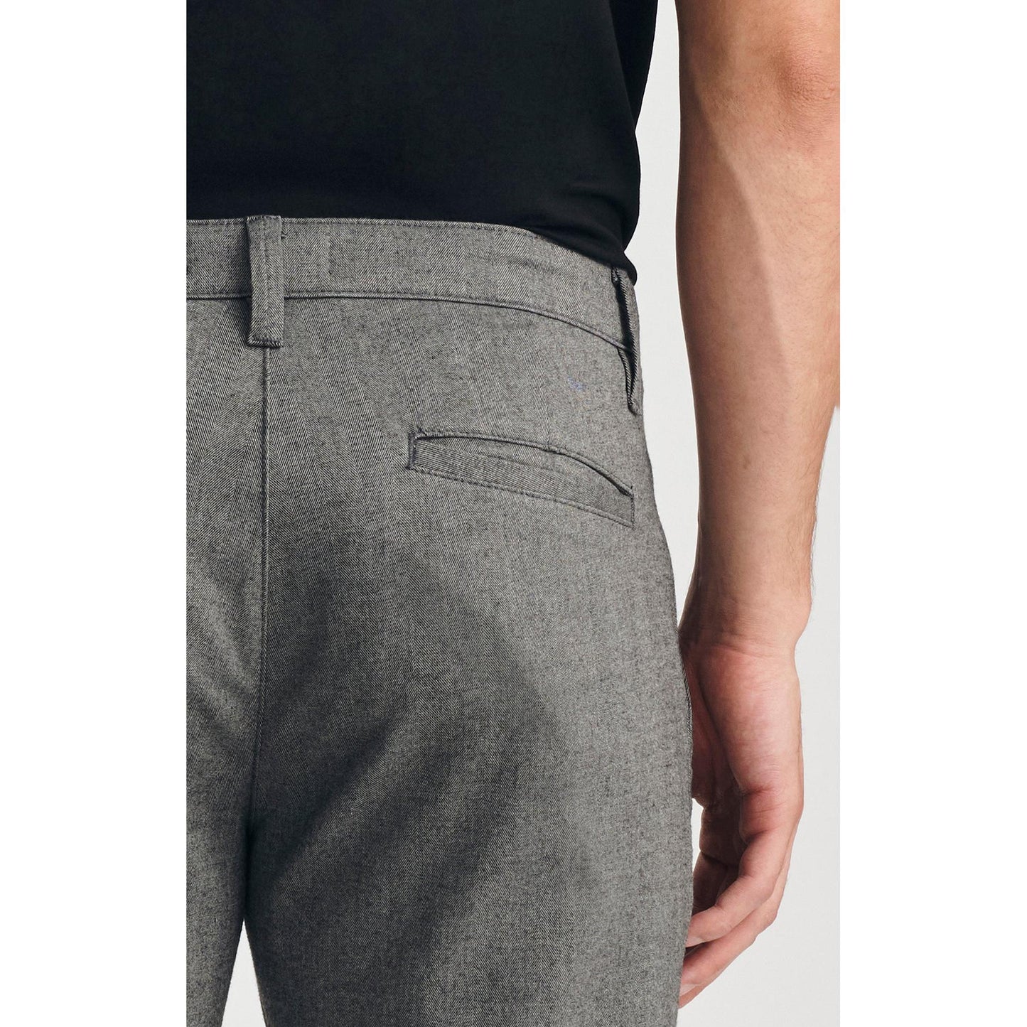 WILL PLEATED HERRINGBONE CHINO-MENS PANTS-MAVI-JB Evans Fashions & Footwear