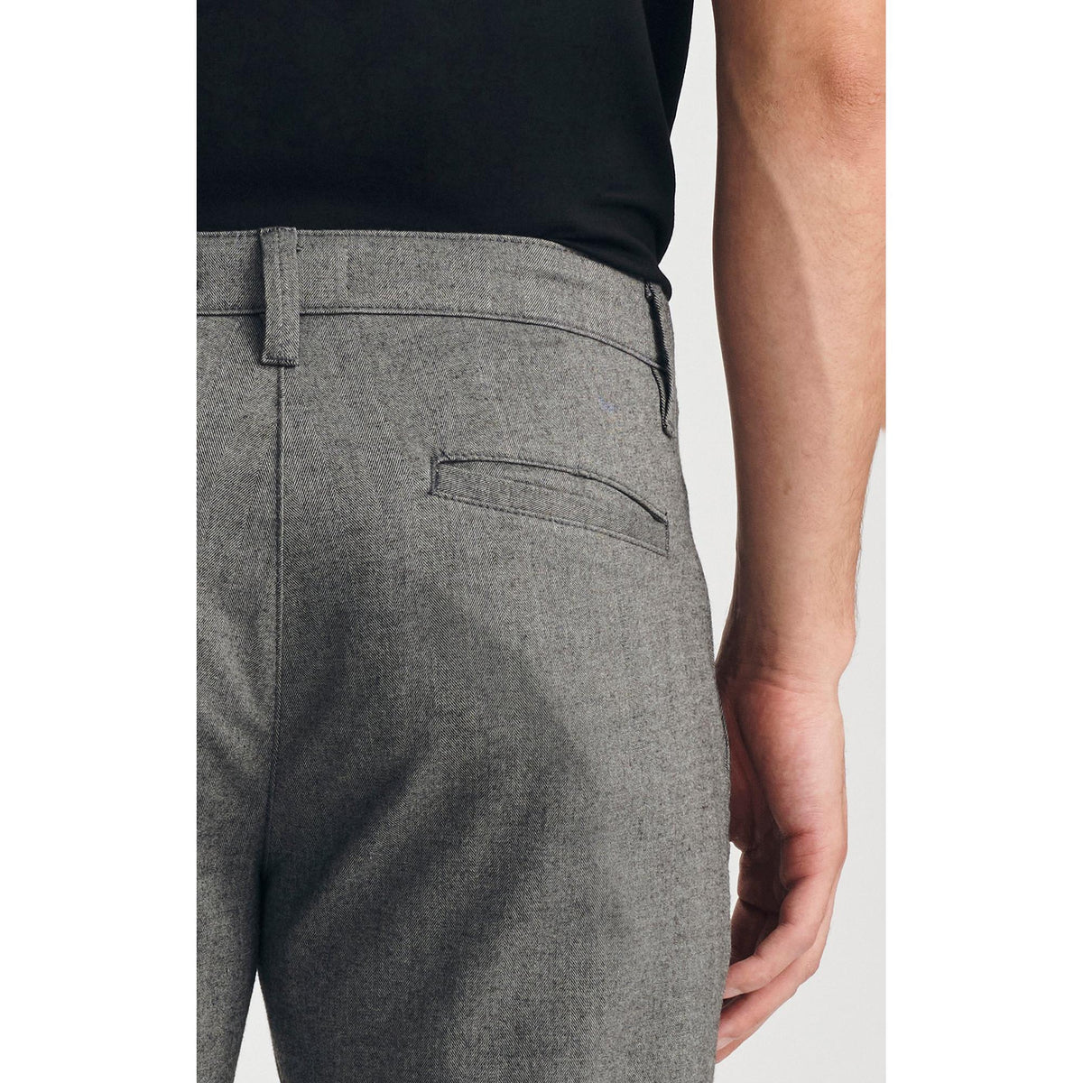 WILL PLEATED HERRINGBONE CHINO-MENS PANTS-MAVI-JB Evans Fashions & Footwear