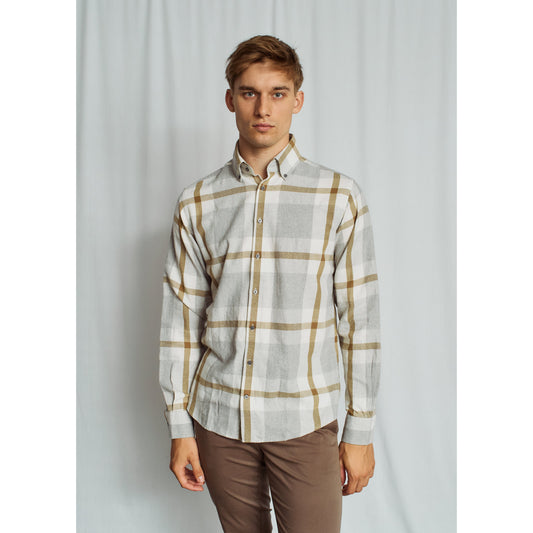 WILTON MODERN CHECK SHIRT BRUSHED FINISH-MENS SHIRTS-BRUUN STENGADE-JB Evans Fashions & Footwear