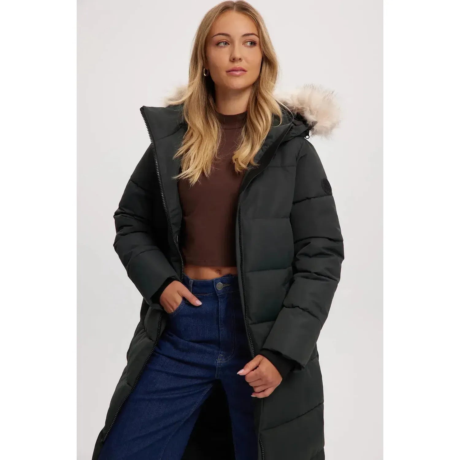 WINTER LONG LENGTH PARKA-LADIES WINTER COATS & JACKETS-NOIZE-JB Evans Fashions & Footwear