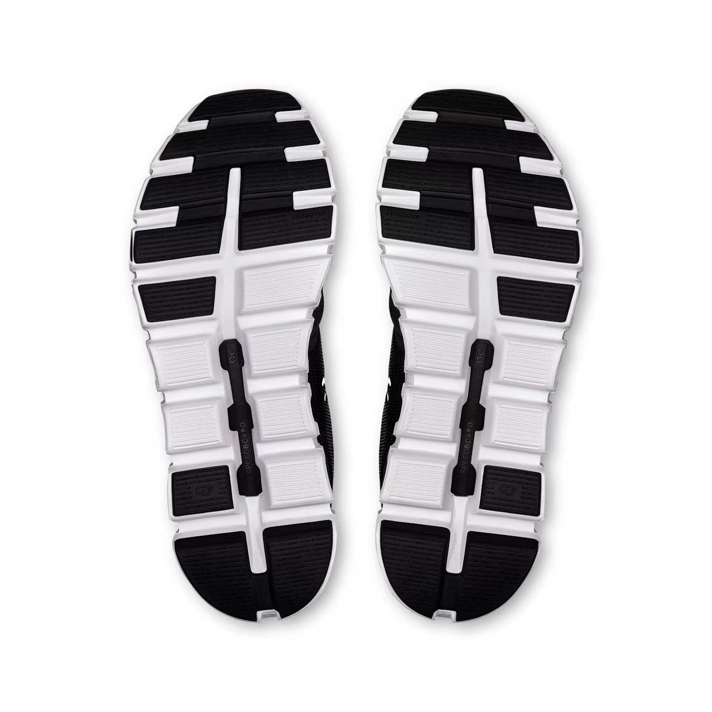 WOMEN'S CLOUD 6 BLACK WHITE-LADIES SNEAKERS-ON FOOTWEAR-JB Evans Fashions & Footwear