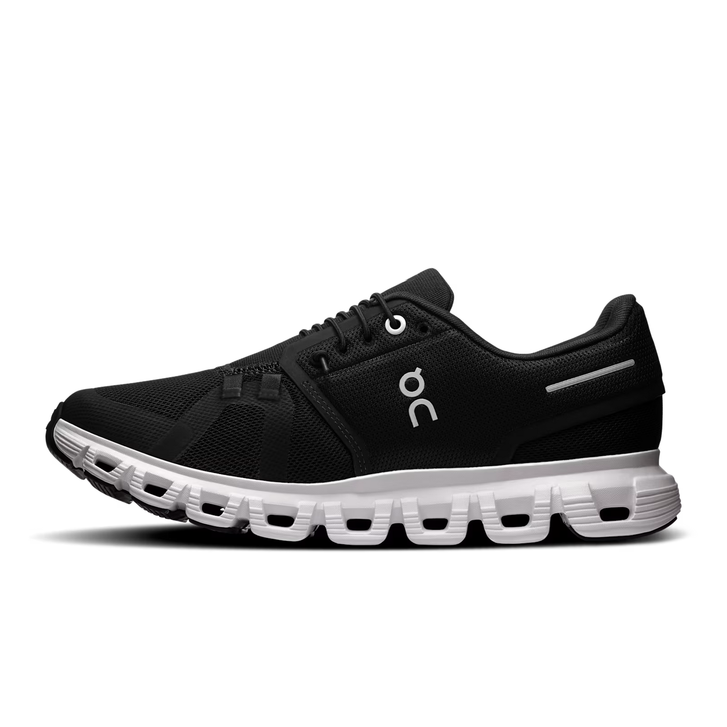 WOMEN'S CLOUD 6 BLACK WHITE-LADIES SNEAKERS-ON FOOTWEAR-JB Evans Fashions & Footwear