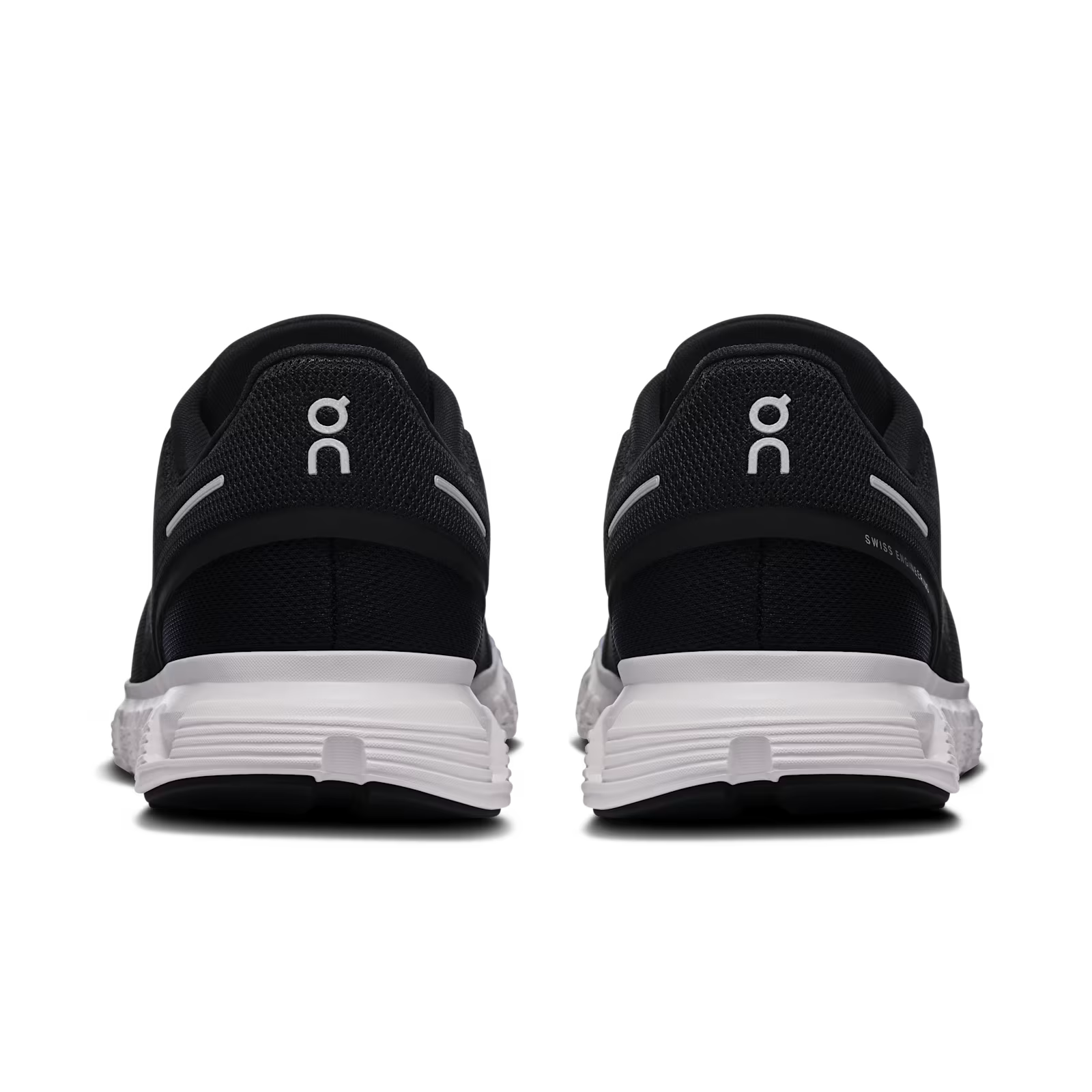 WOMEN'S CLOUD 6 BLACK WHITE-LADIES SNEAKERS-ON FOOTWEAR-JB Evans Fashions & Footwear