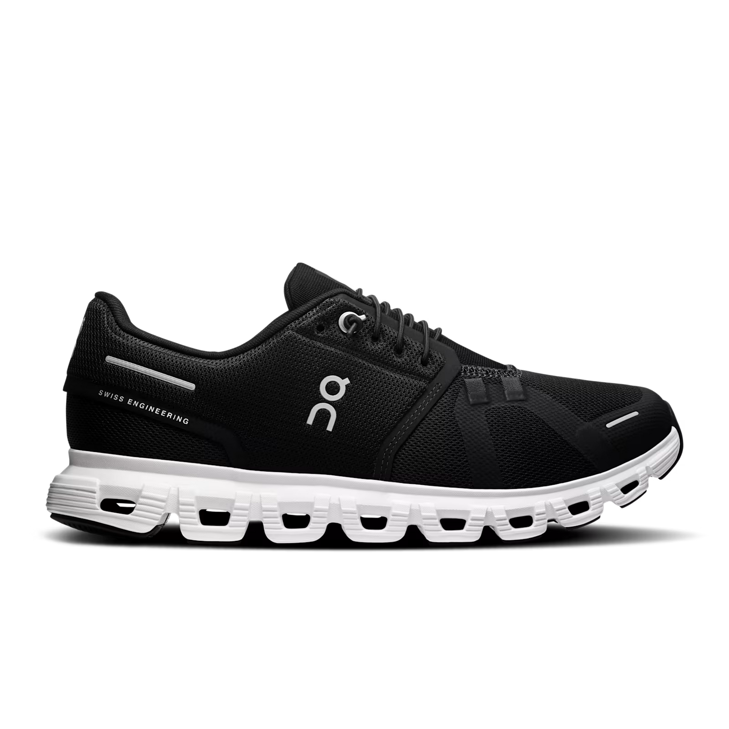 WOMEN'S CLOUD 6 BLACK WHITE-LADIES SNEAKERS-ON FOOTWEAR-JB Evans Fashions & Footwear