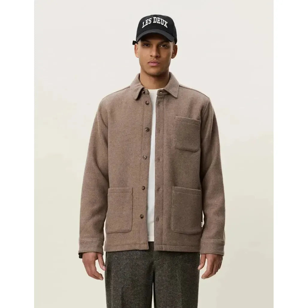 WOOL OVERSHIRT-MENS LIGHTWEIGHT COATS & JACKETS-LES DEUX-JB Evans Fashions & Footwear