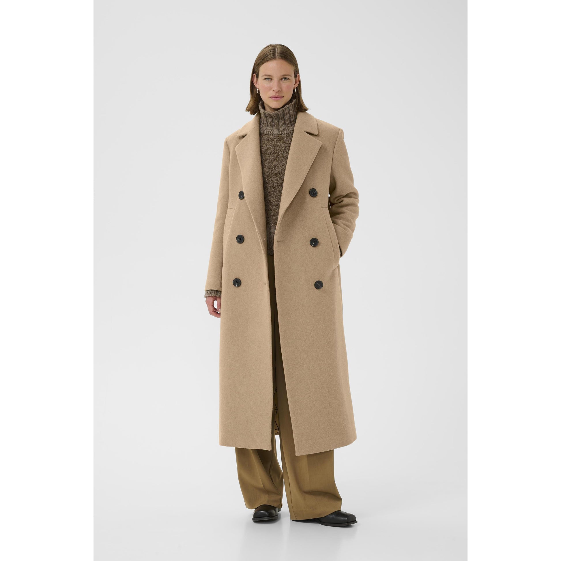 YUNAH LONG COAT-LADIES WINTER COATS & JACKETS-INWEAR-JB Evans Fashions & Footwear