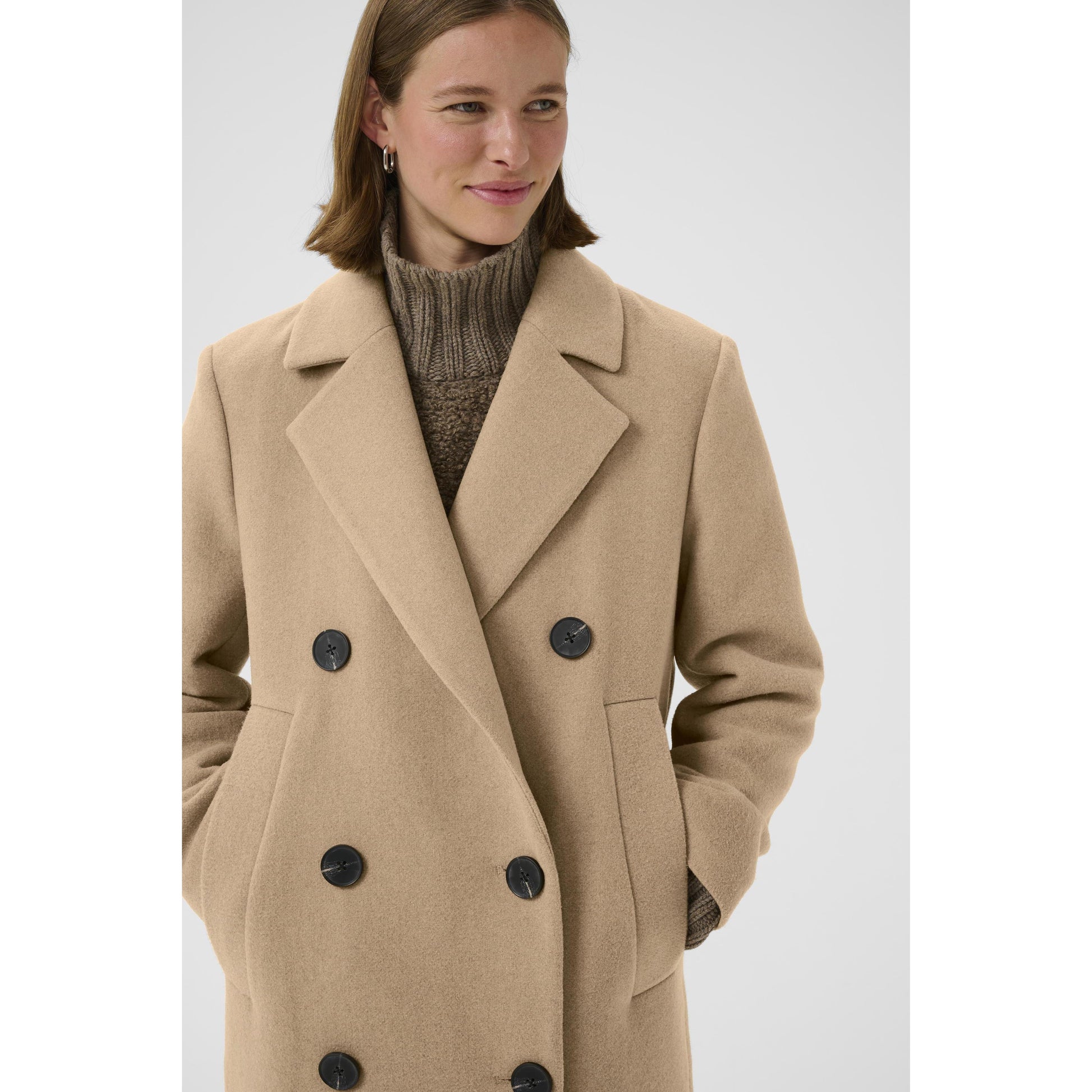 YUNAH LONG COAT-LADIES WINTER COATS & JACKETS-INWEAR-JB Evans Fashions & Footwear