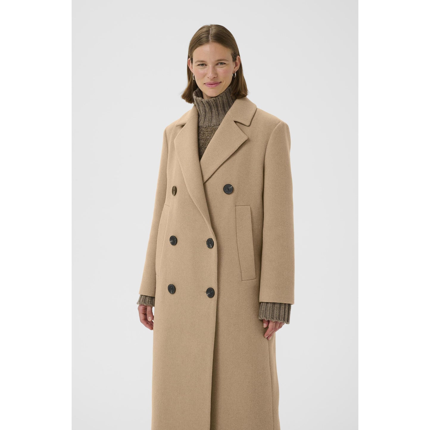 YUNAH LONG COAT-LADIES WINTER COATS & JACKETS-INWEAR-JB Evans Fashions & Footwear