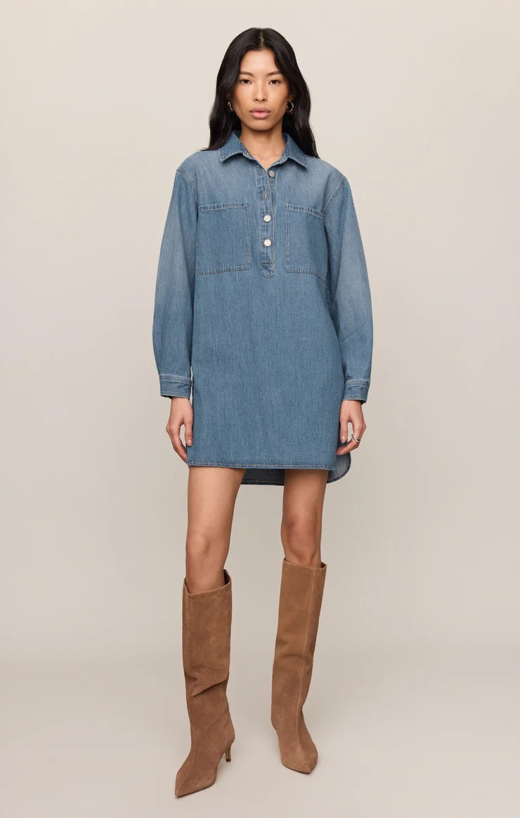 LUCIE DENIM SHIRT DRESS