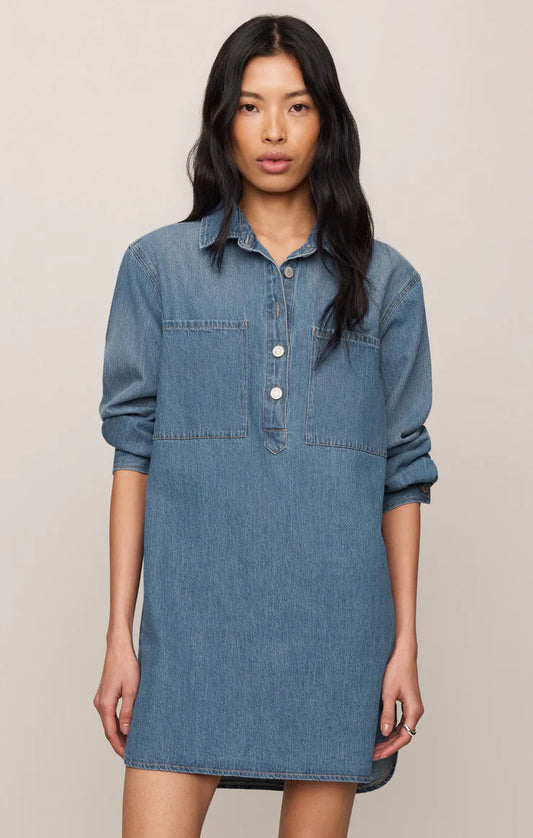 LUCIE DENIM SHIRT DRESS