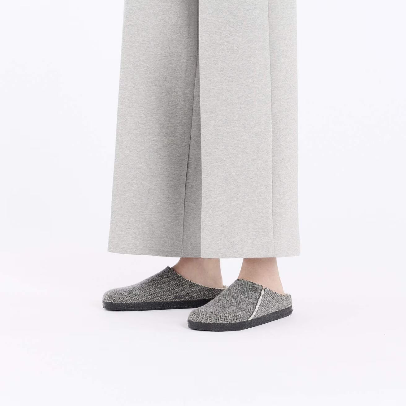 ZERMATT SHEARLING FELT HERRINGBONE N-SANDALS-BIRKENSTOCK-JB Evans Fashions & Footwear