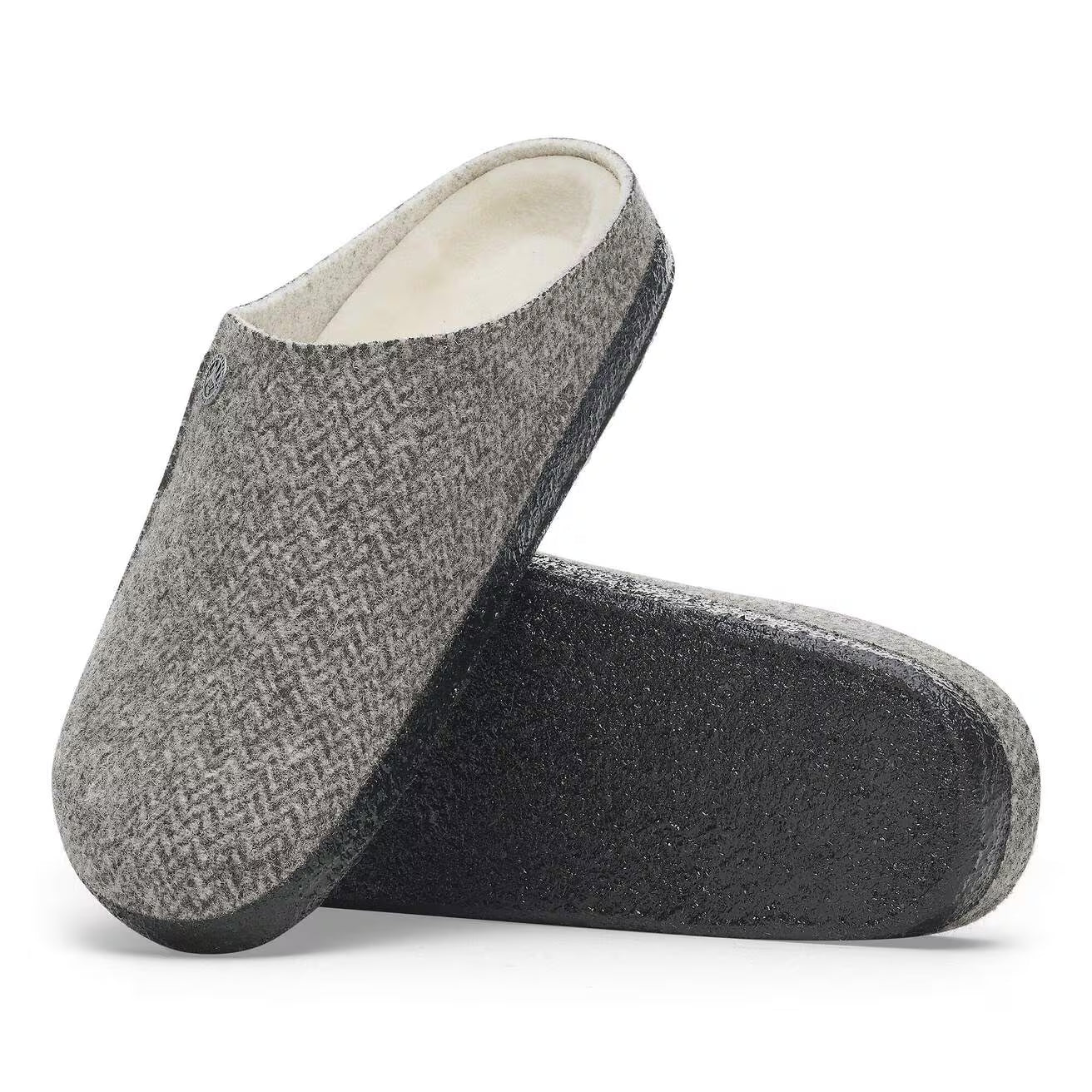 ZERMATT SHEARLING FELT HERRINGBONE N-SANDALS-BIRKENSTOCK-JB Evans Fashions & Footwear