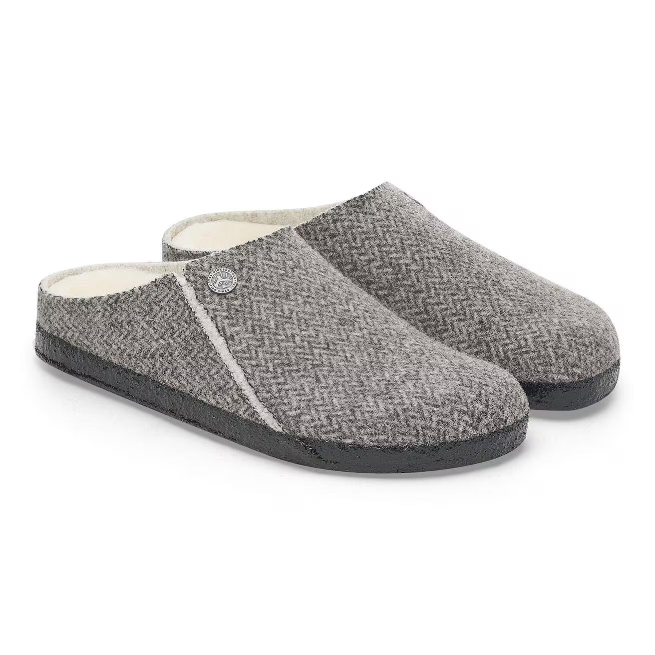 ZERMATT SHEARLING FELT HERRINGBONE N-SANDALS-BIRKENSTOCK-JB Evans Fashions & Footwear