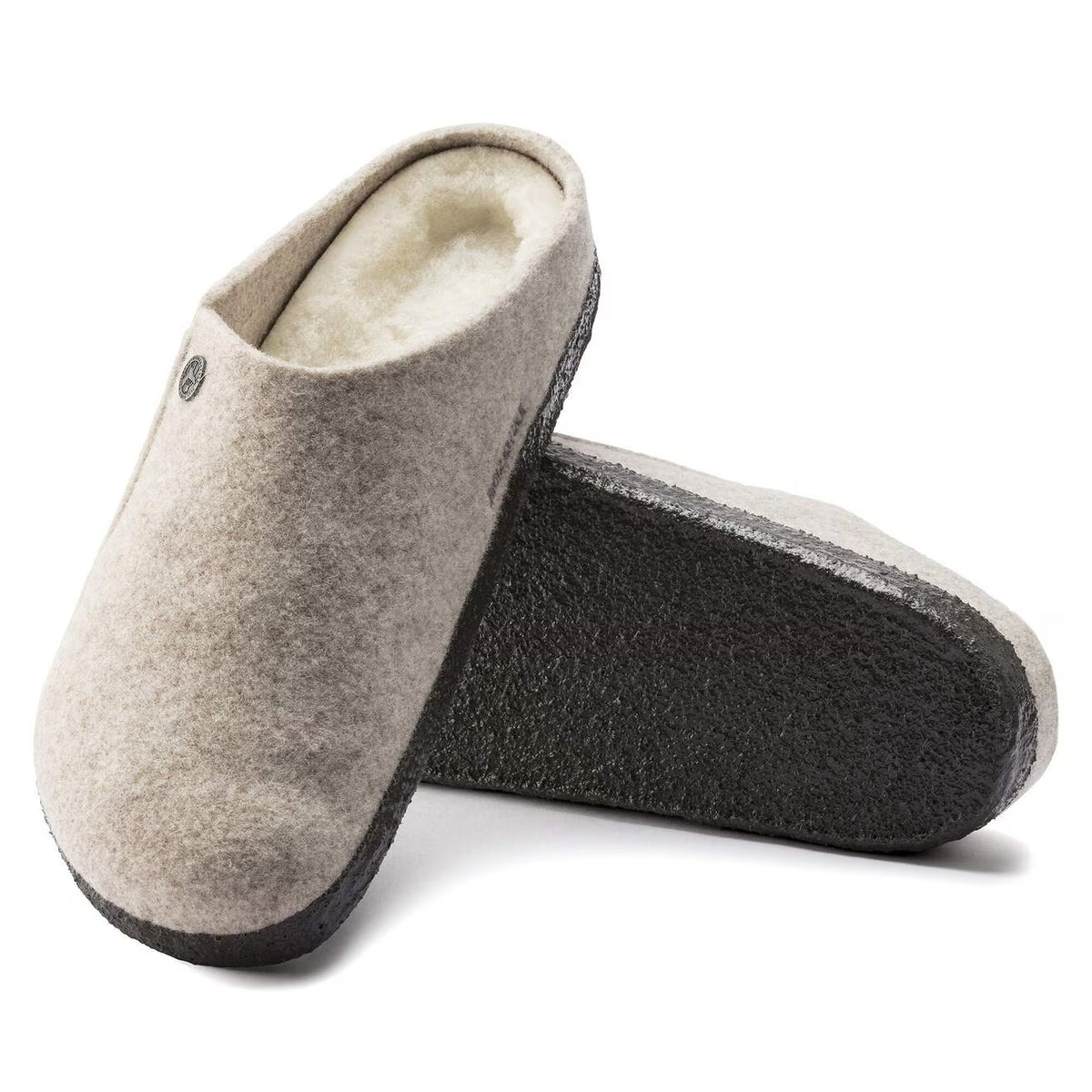 ZERMATT SHEARLING WZ EGGSHELL N-SLIPPERS-BIRKENSTOCK-JB Evans Fashions & Footwear