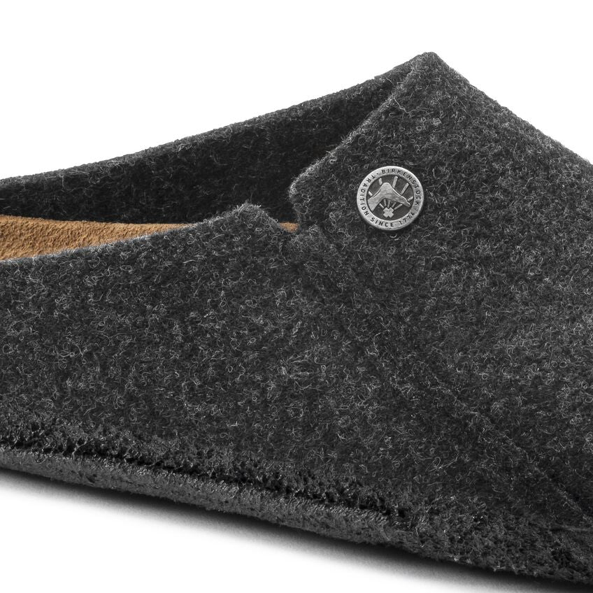 ZERMATT STANDARD WOOL ANTHRACITE R-SLIPPERS-BIRKENSTOCK-JB Evans Fashions & Footwear