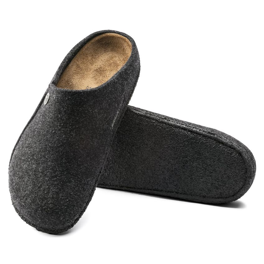 ZERMATT STANDARD WOOL ANTHRACITE R-SLIPPERS-BIRKENSTOCK-JB Evans Fashions & Footwear