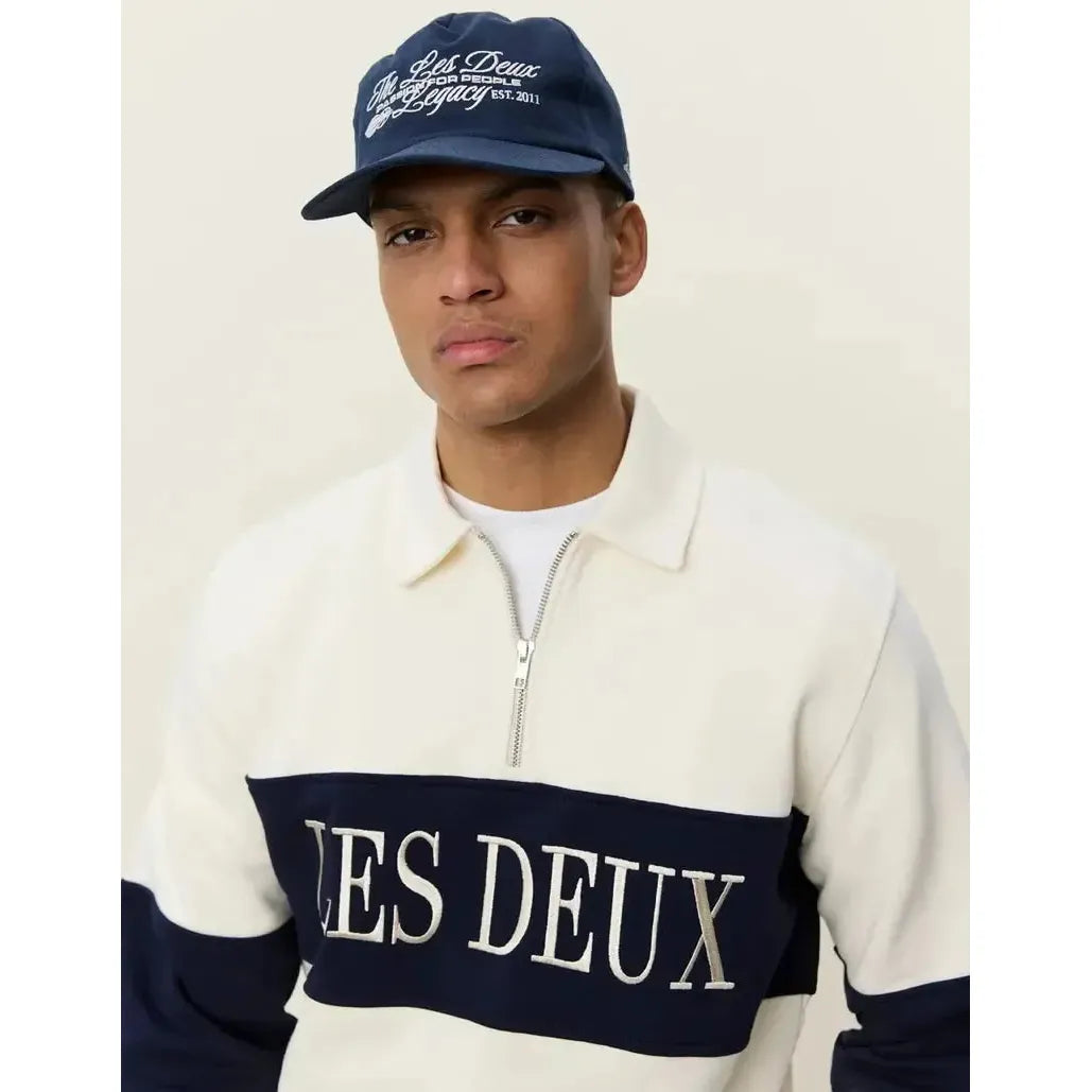 ZIPPER RUGBY SWEATSHIRT-MENS SWEATERS & KNITS-LES DEUX-JB Evans Fashions & Footwear
