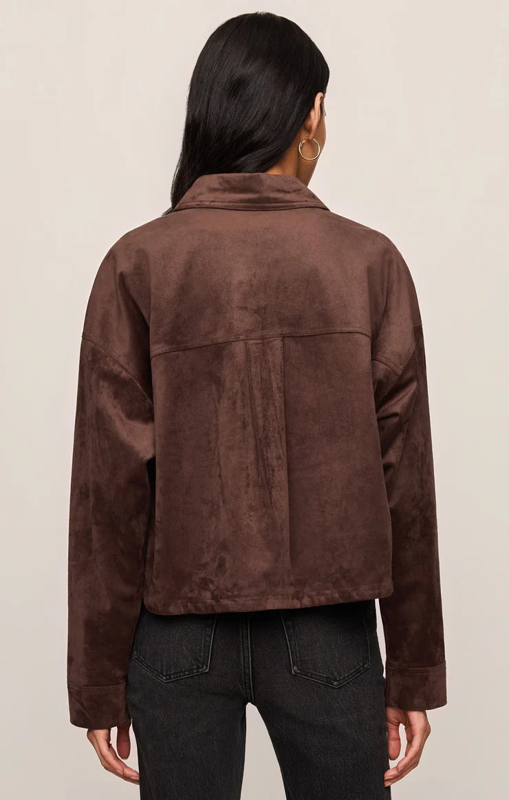 ALL DAY CROPPED SUEDE JACKET