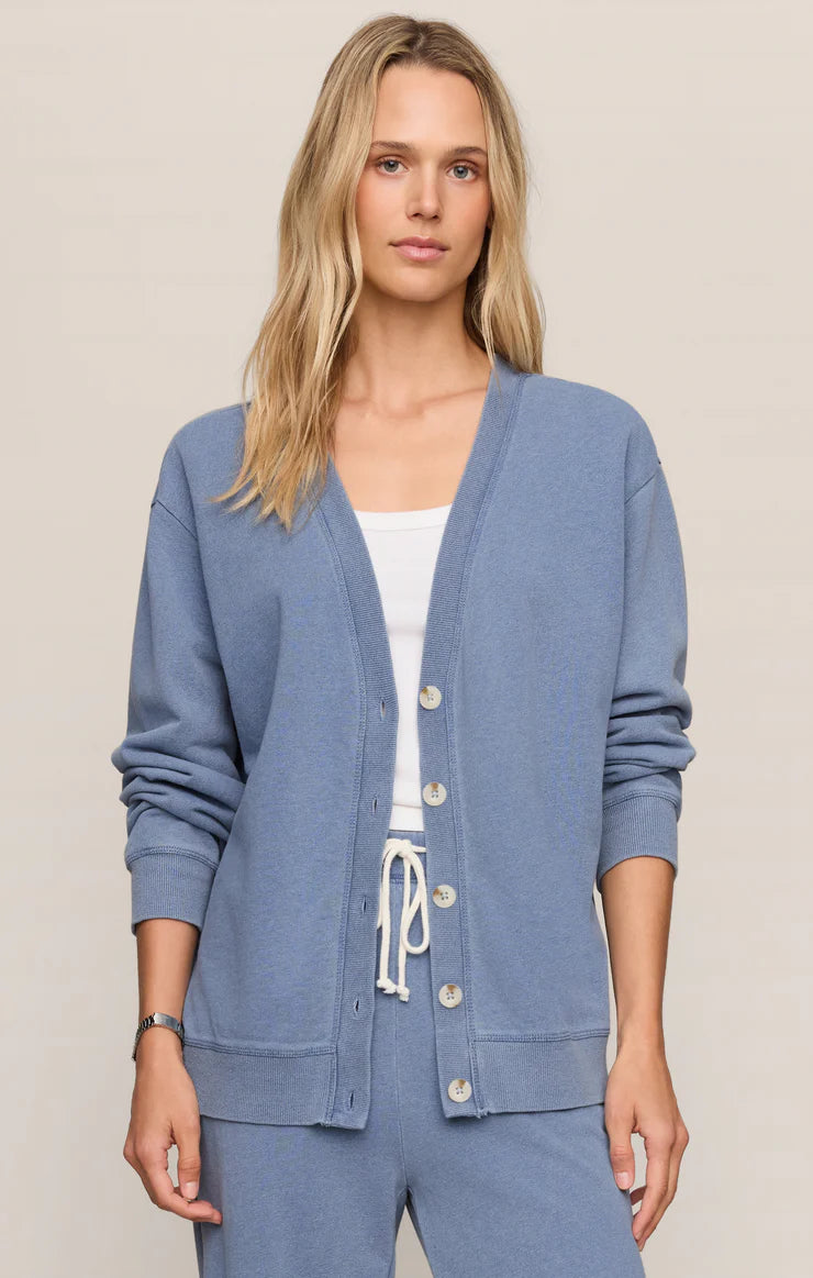 DAZED END KNIT DENIM CARDIGAN