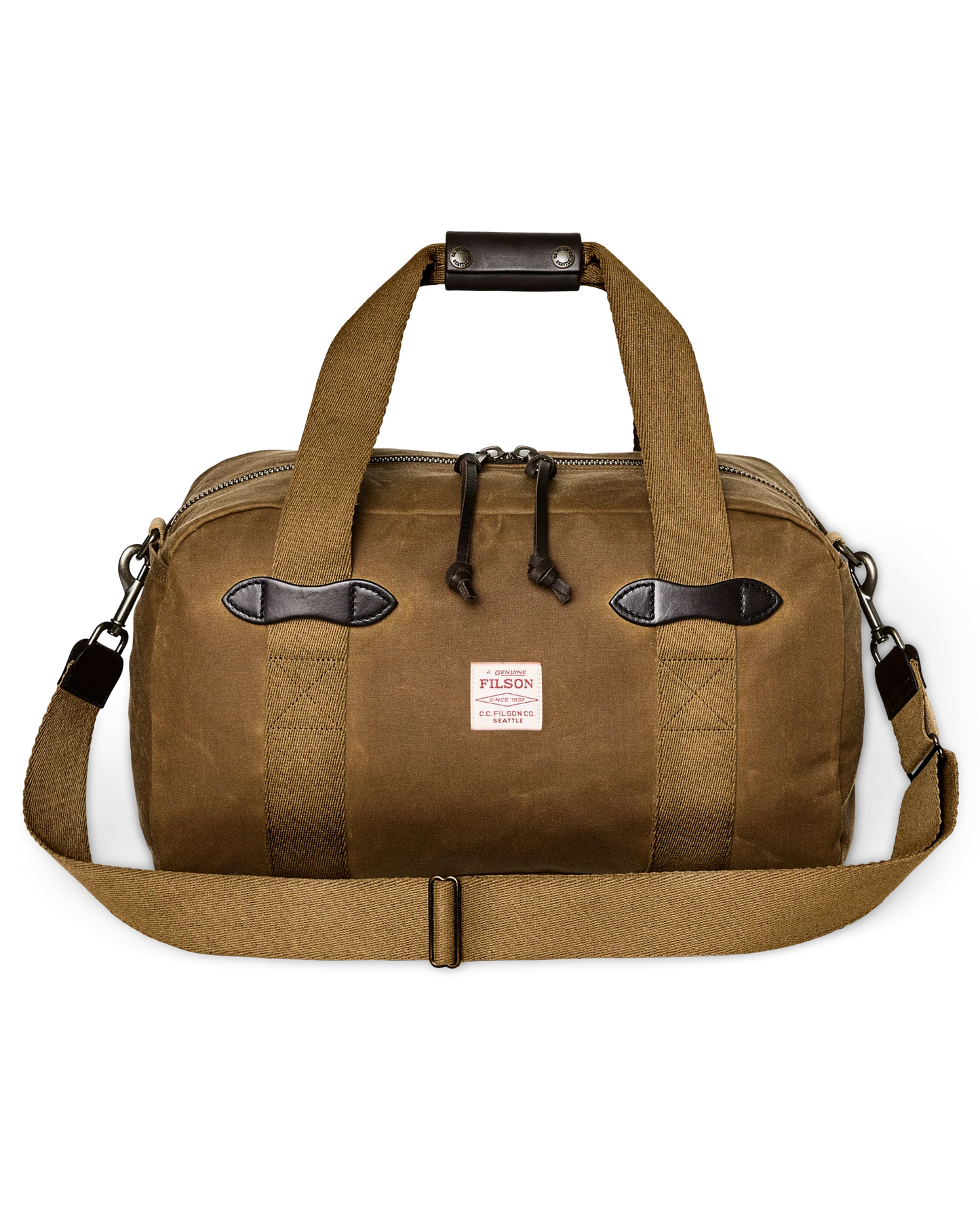 TIN CLOTH SMALL DUFFLE BAG DARK TAN