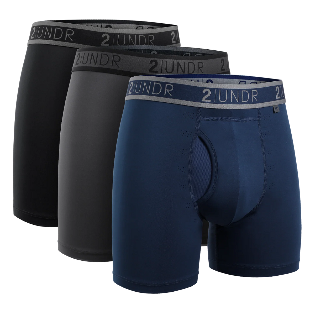 2UNDR SPORT SHIFT 6" BB 3PK -STEALTH/CHAR/AZUL