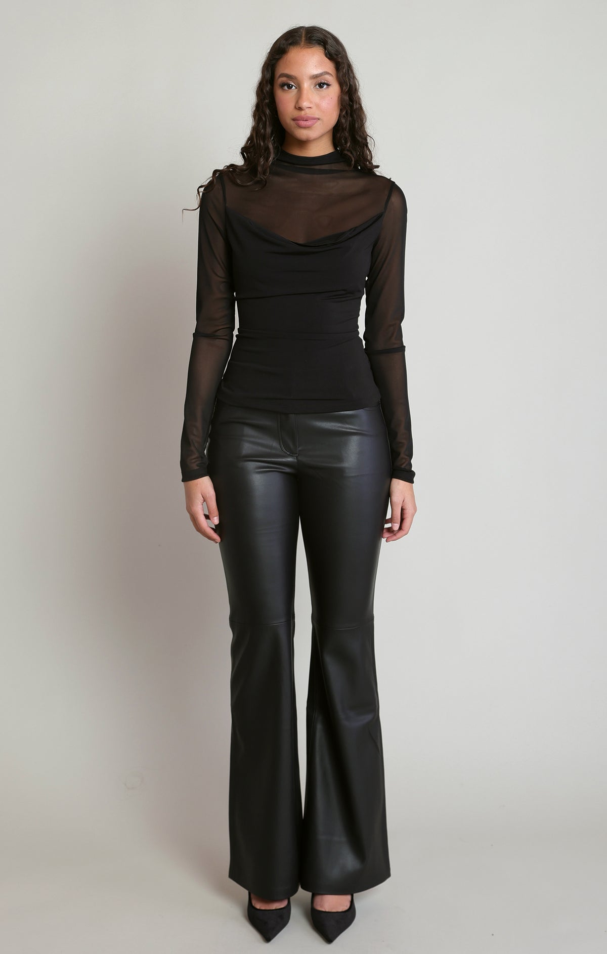 SHEER COWL TOP