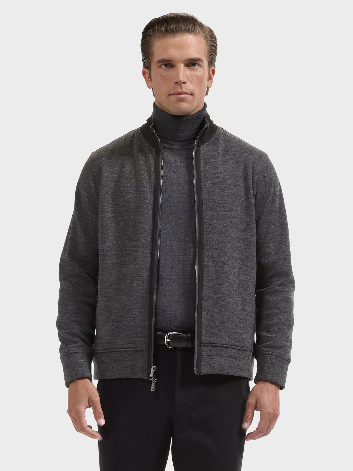 L/S FULL ZIP MOCK NECK