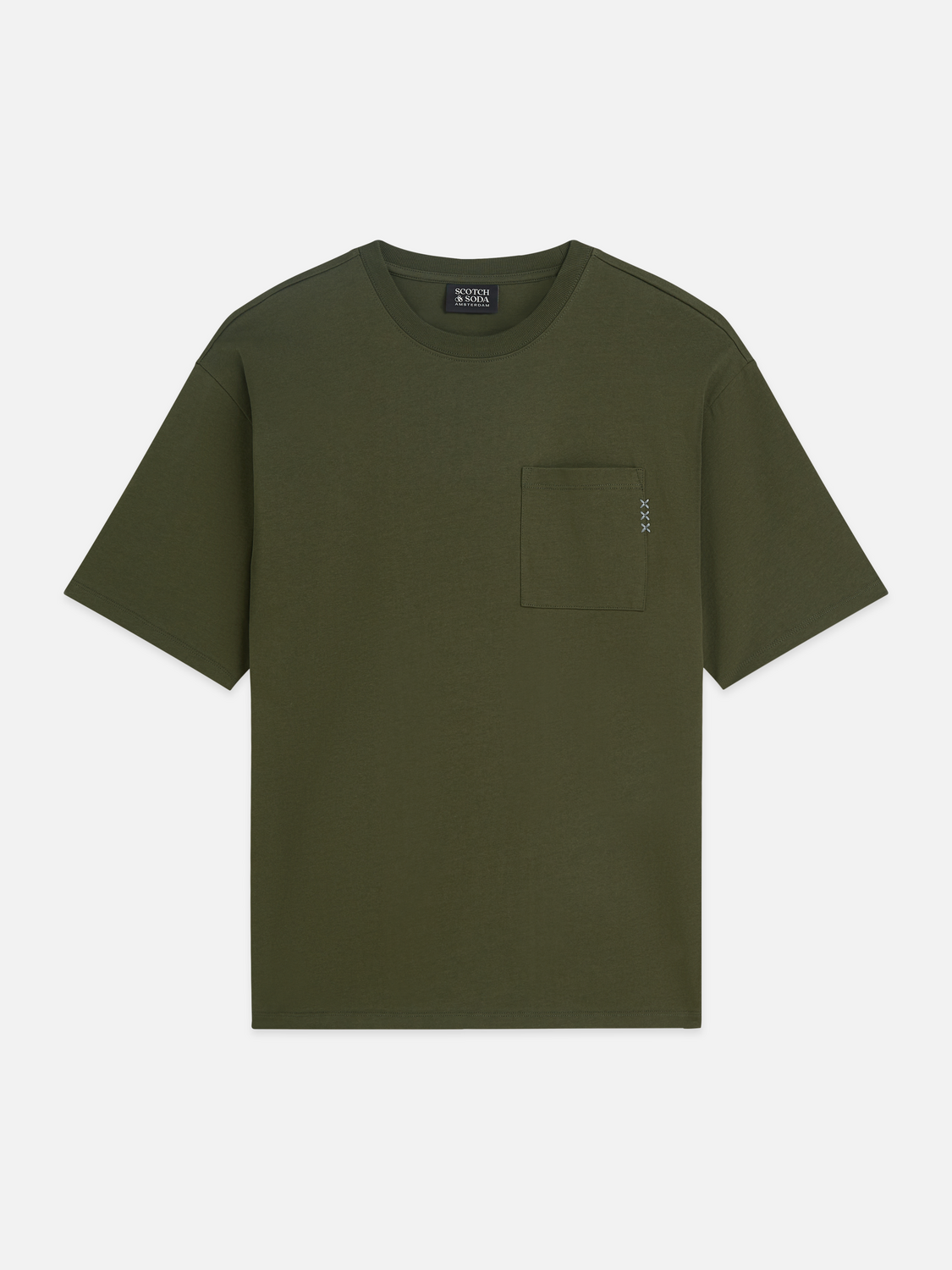 3 CROSSES CHEST POCKET LOOSE FIT TEE