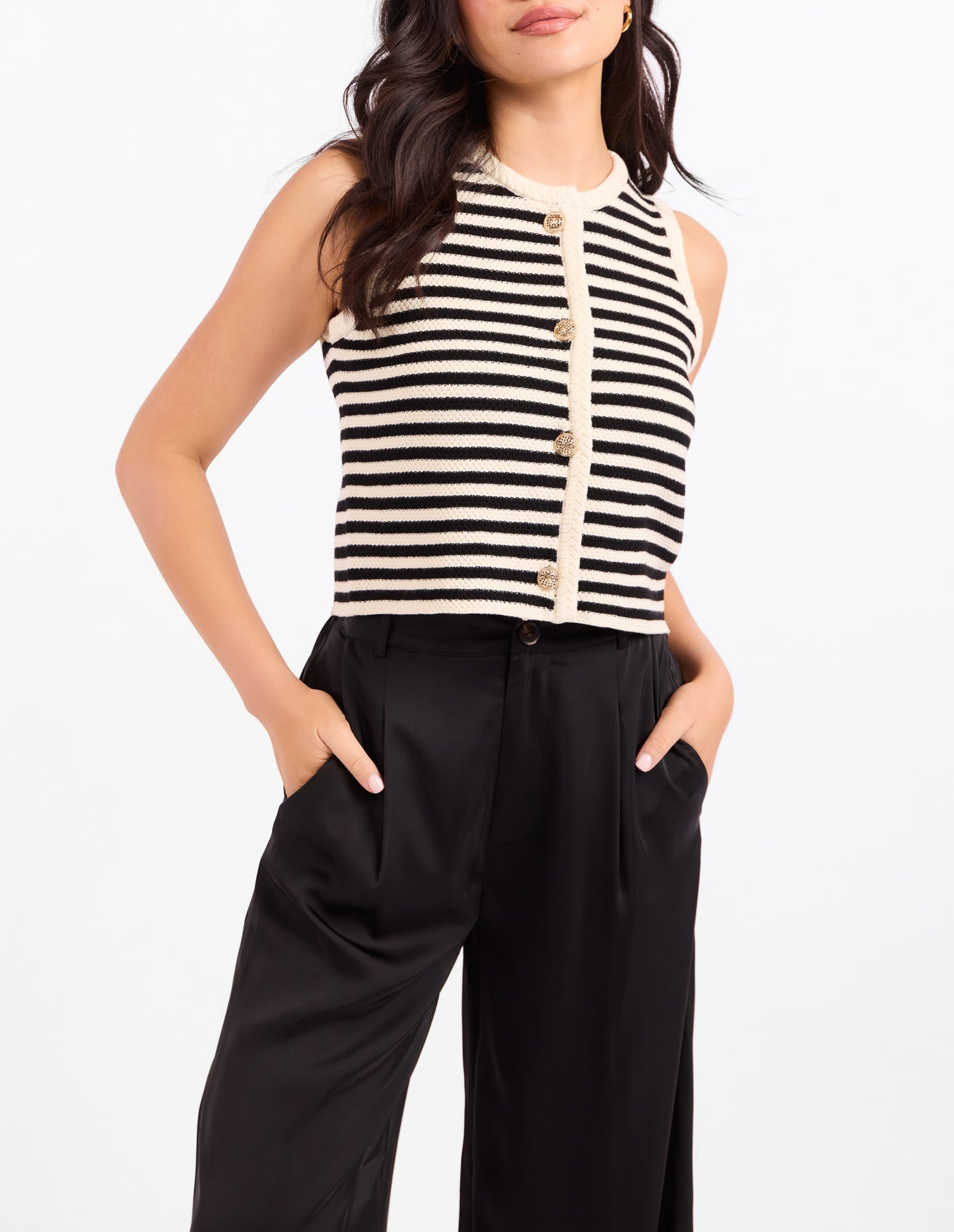 MANON STRIPE SWEATER VEST