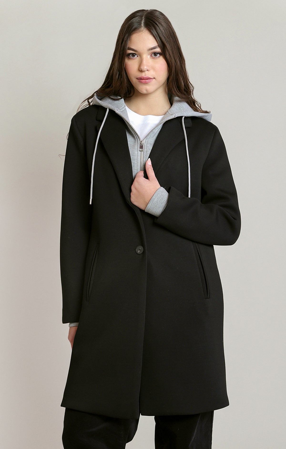 CONVERTIBLE HOODED COAT