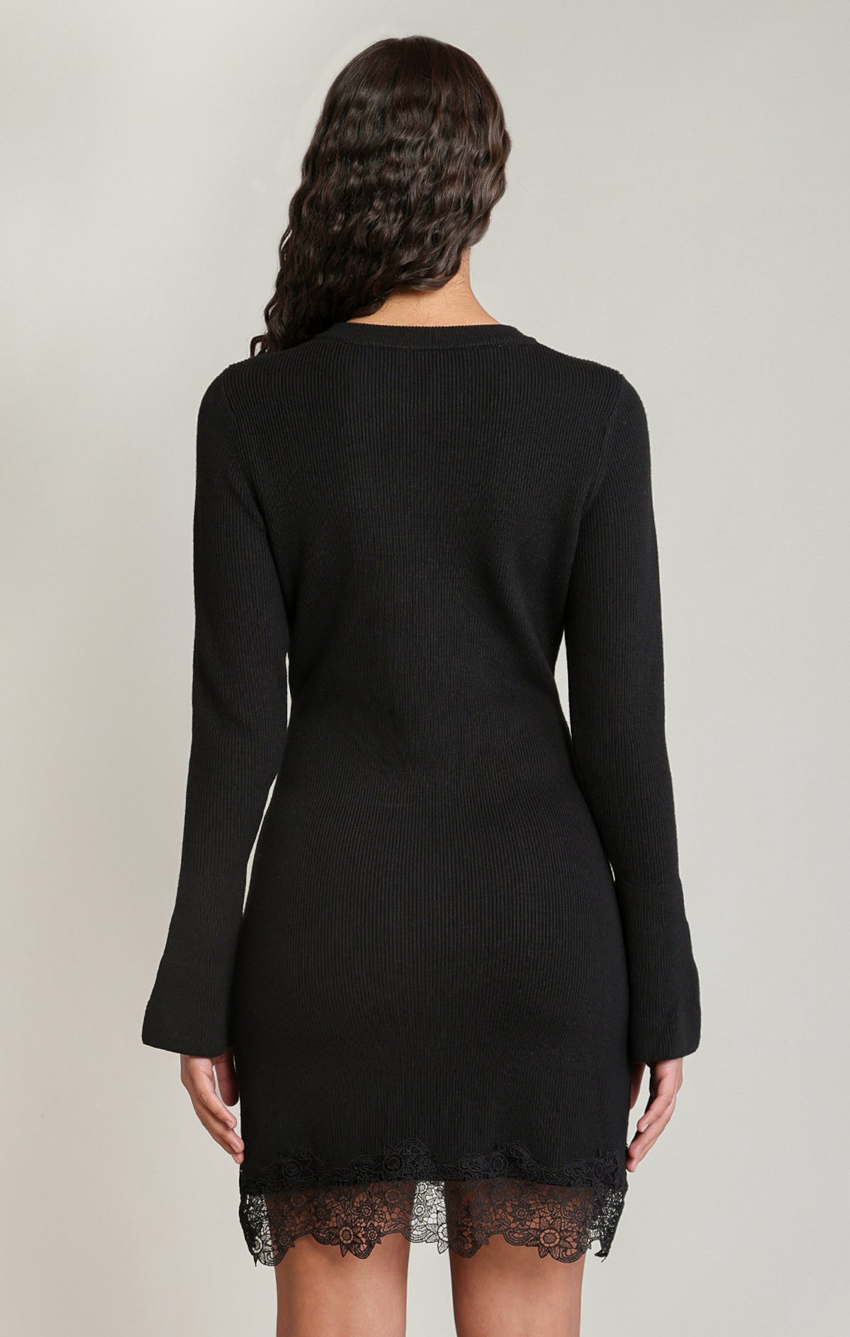 LACE HEM MINI DRESS