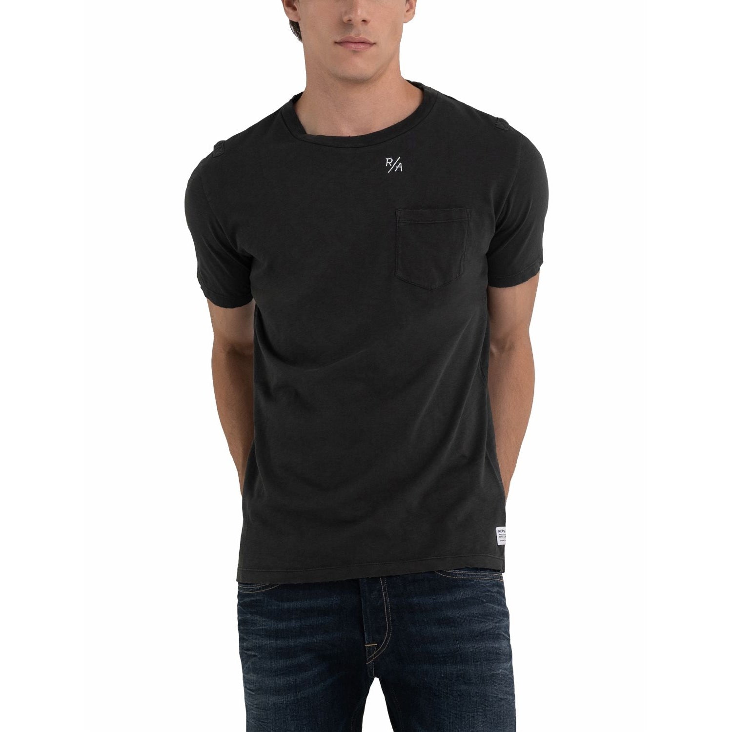 AGED ECO GRN TEE-MENS T-SHIRTS & POLO'S-REPLAY-JB Evans Fashions & Footwear