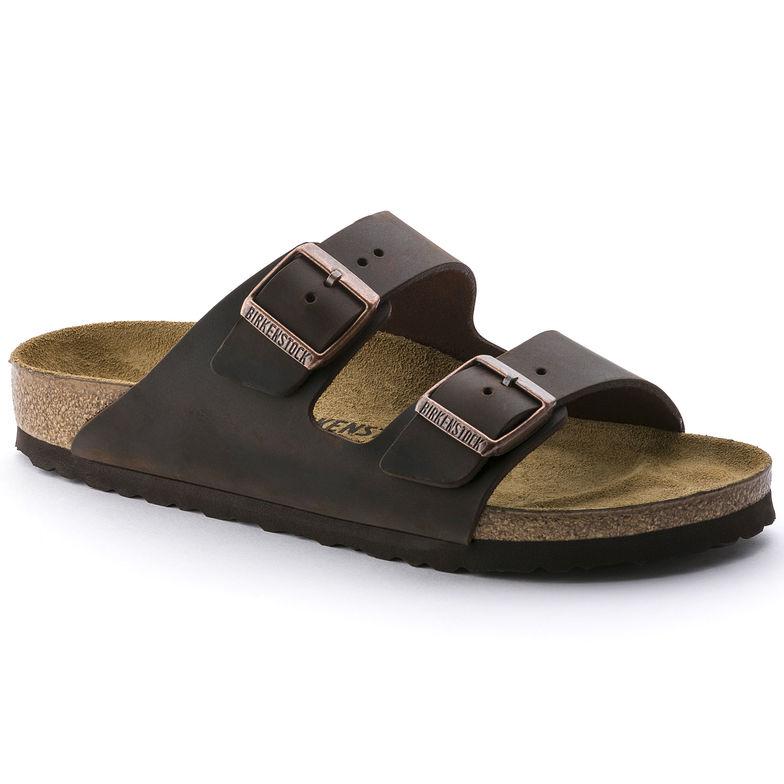 ARIZONA HABANA OILED LEATHER REGULAR-SANDALS-BIRKENSTOCK-JB Evans Fashions & Footwear