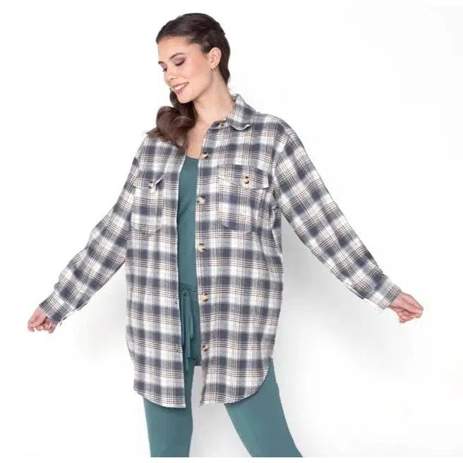 BUTTON DOWN PLAID OVERSHIRT | JB Evans Fashions & Footwear