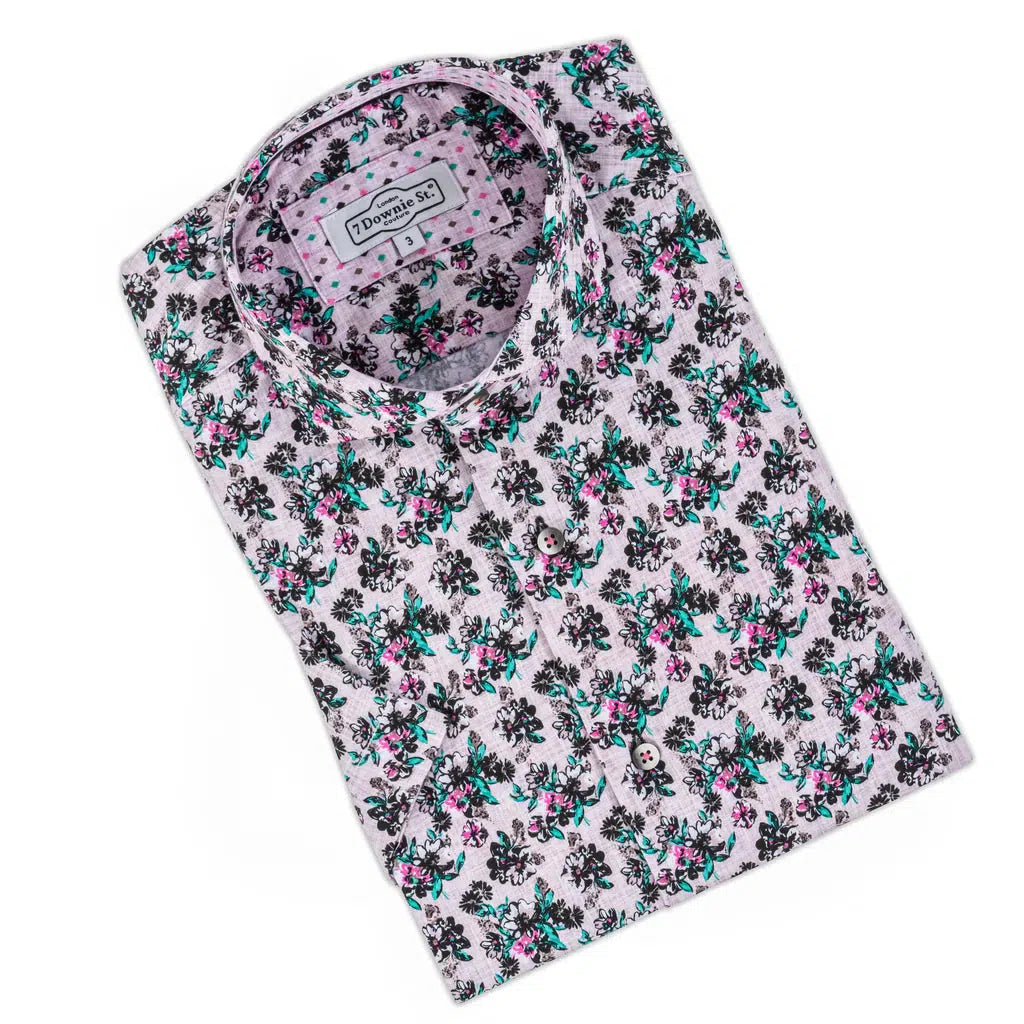 FLORAL PRINT S/S-MENS SHIRTS-7 DOWNIE ST.-JB Evans Fashions & Footwear