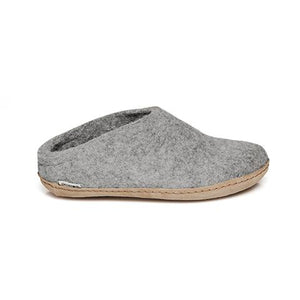 GLERUP FELT SLIPPER LEATHER SOLE-UNISEX FOOTWEAR-GLERUPS-JB Evans Fashions & Footwear