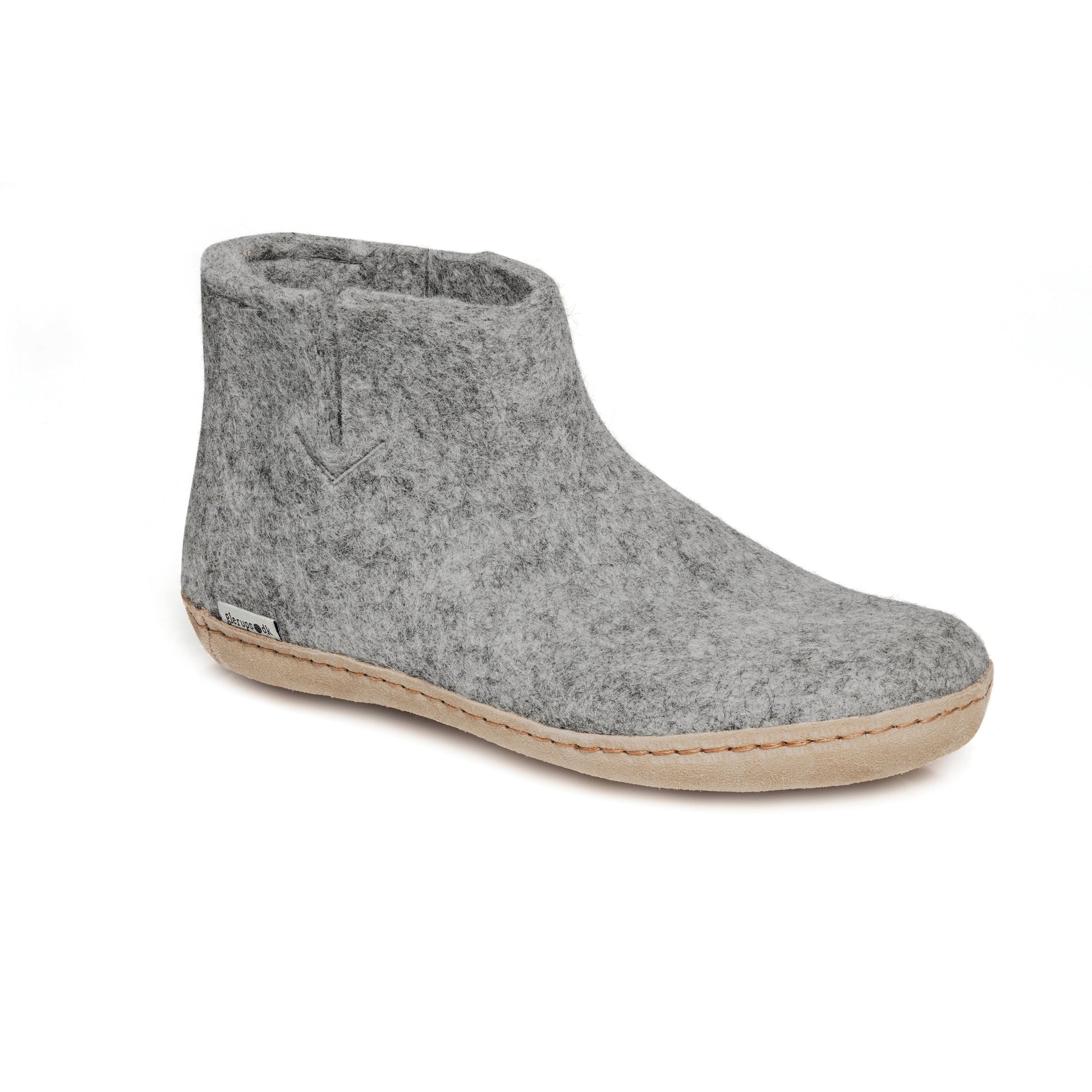 GLERUPS BOOT LEATHER SOLE GREY-UNISEX SLIPPERS-GLERUPS-JB Evans Fashions & Footwear