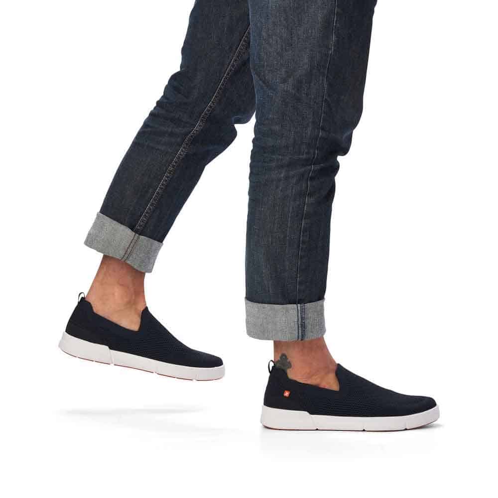 KNIT WATERPROOF SLIP ON-MENS CASUAL FOOTWEAR-RIEKER-JB Evans Fashions & Footwear