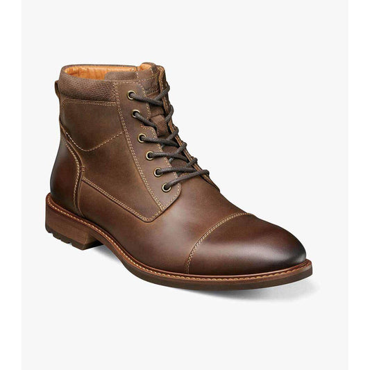 LODGE CAP TOE LACE UP BOOT-MENS CASUAL FOOTWEAR-FLORSHEIM-JB Evans Fashions & Footwear