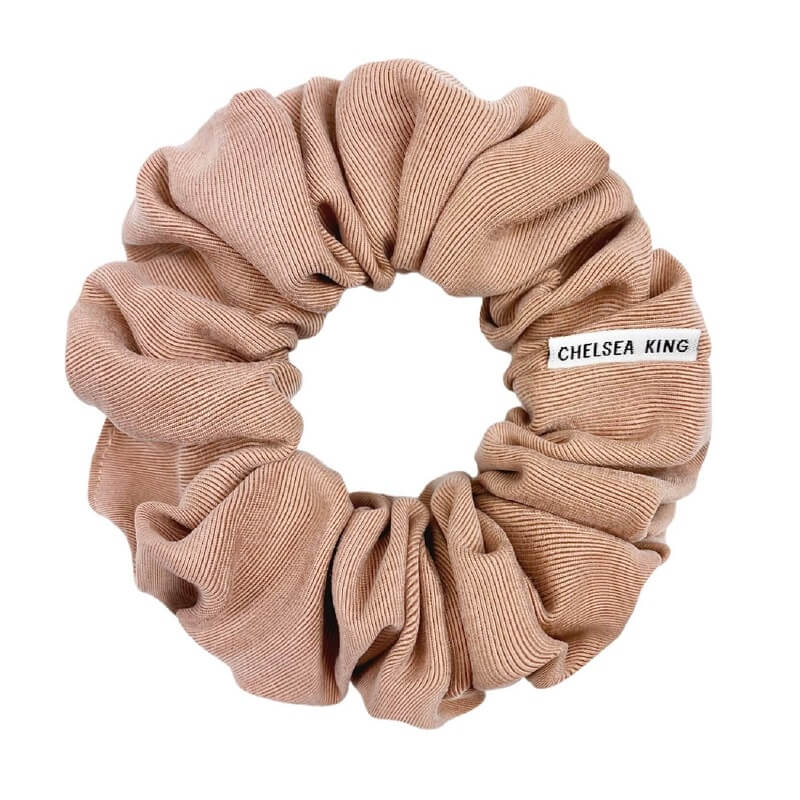 LUXE NUDE BLUSH SCRUNCHIE CLASSIC-LNB-O/SNUDE-LADIES ACCESSORIES-CHELSEA KING-JB Evans Fashions & Footwear